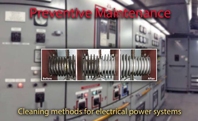 Cleaning methods for electrical power systems