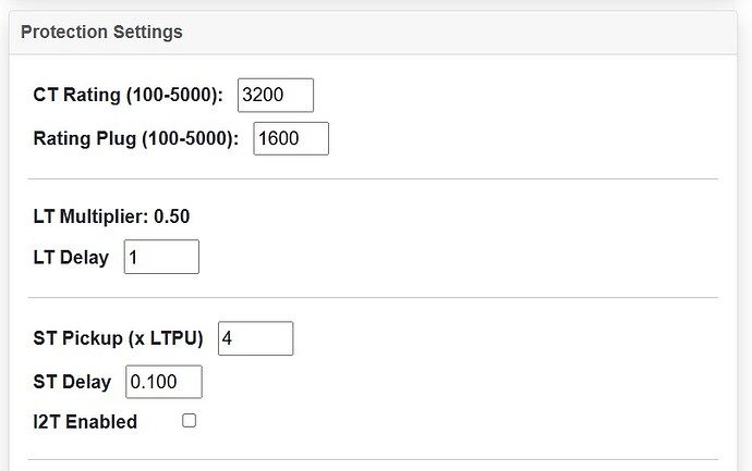 Breaker Testing Simulation Protection Settings