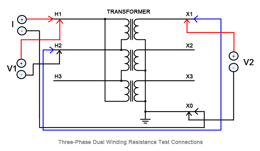 Transformer Winding Resistance Test Diagram
