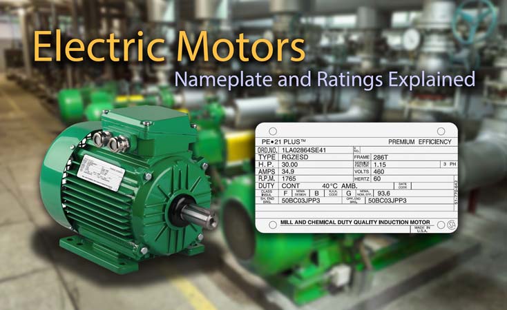 Motor Nameplate and Ratings Explained - Articles - TestGuy Electrical  Testing Network