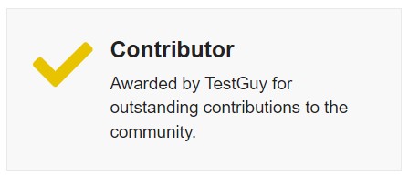 TestGuy Contributor Badge